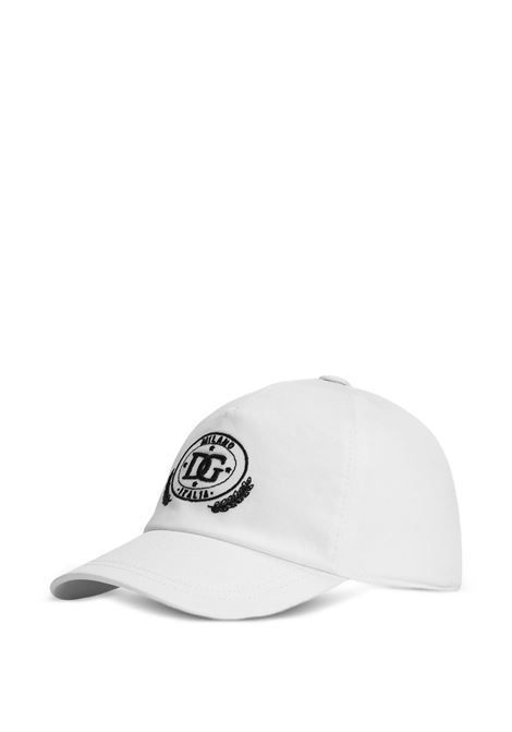 Cappello Da Baseball Bianco Con Ricamo DOLCE & GABBANA KIDS | LB4H80-G7PBRW0800